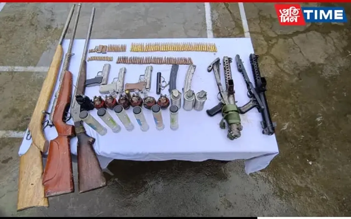 Massive Arms, Ammo Cache Recovered In Manipur's Thoubal